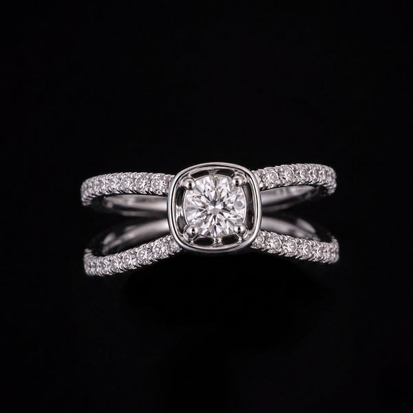 Cushion Split-Band Moissanite