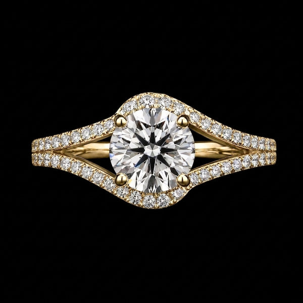 Celestial Bypass Halo Ring in Sterling Silver