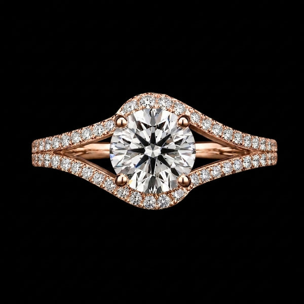 Celestial Bypass Halo Ring in Sterling Silver