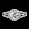 Celestial Halo Moissanite Ring in Sterling Silver
