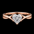 Celeste Heart-Cut Moissanite Silver Ring