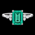 Emerald Elegance – Timeless Moissanite & Diamond Ring