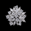Radiant Floral Moissanite Diamond Statement Ring