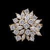 Radiant Floral Moissanite Diamond Statement Ring