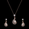 rose gold plated Tosca pendant earrings chain necklace
