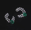 Emerald Vine Cuff Earrings