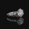 Radiant Solitaire Moissanite Ring in Premium Silver
