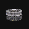 Emerald cut eternity band