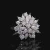 Radiant Floral Moissanite Diamond Statement Ring