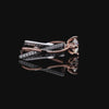 Elegant Twisted Band Rose Gold Diamond Ring for Women